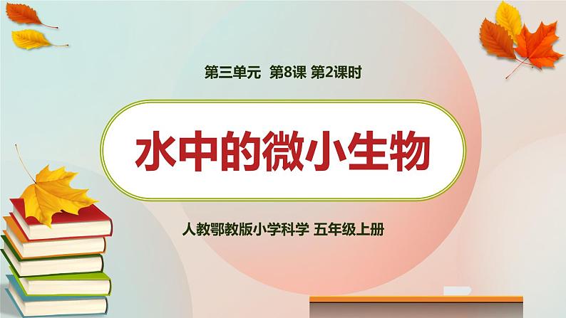 新人教鄂教版五上科学：3.8 水中的微小生物（第2课时）PPT课件+教案+任务单01