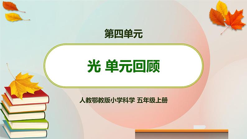 新人教鄂教版五上科学：第四单元 光 单元回顾课件PPT第1页