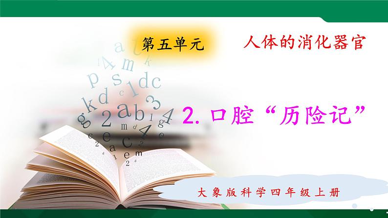 大象版 (2017)  科学四年级上册 5.2口腔“历险记” 课件（含视频）01