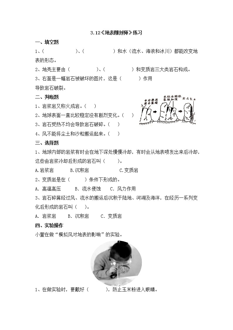 3.12《地表雕刻师》同步练习第1页