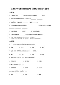 小学科学苏教版三年级下册3.肥沃的土壤课时训练