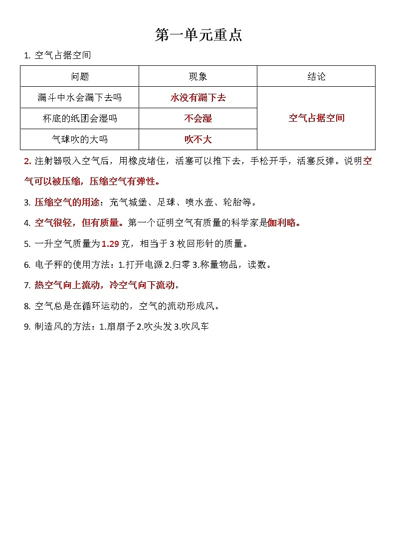 苏教版小学科学三年级上册重点实验汇总第1页