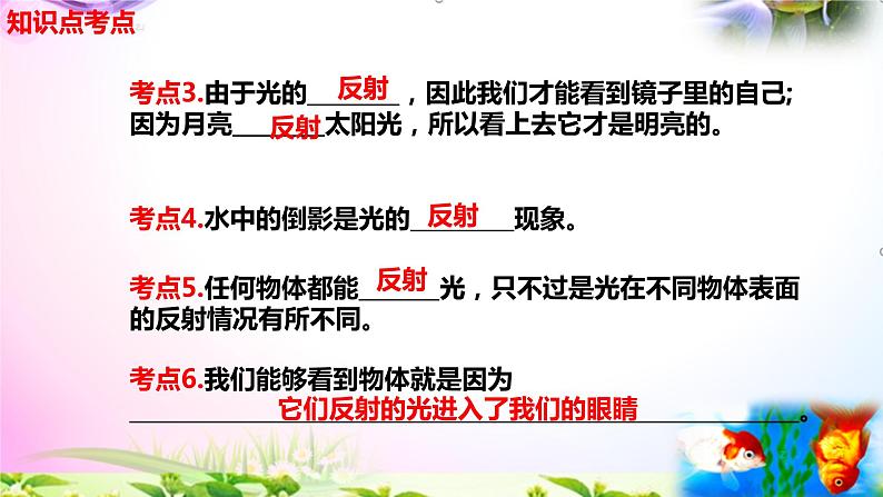 2021新版教科版科学五年级上册1.6光的反射现象-知识点+实验+典型试题(动画已调点击出现)课件PPT04