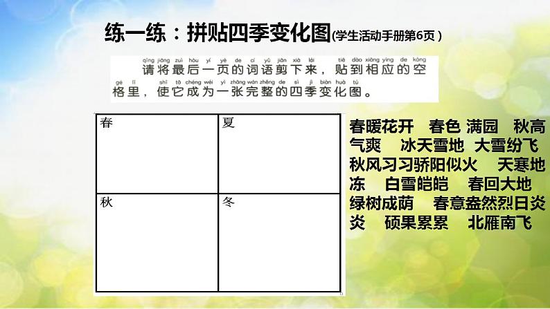 最新2021小学教科版科学二年级上册2不同的季节ppt精品课件07