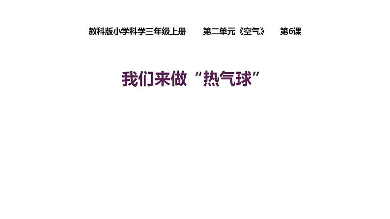 教科版三年级科学上册 2.6我们来做“热气球 课件01