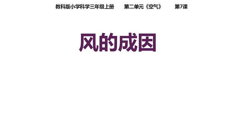 教科版三年级科学上册 2.7风的成因 课件01