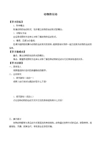 小学科学首师大版六年级上册10.动物的运动学案及答案