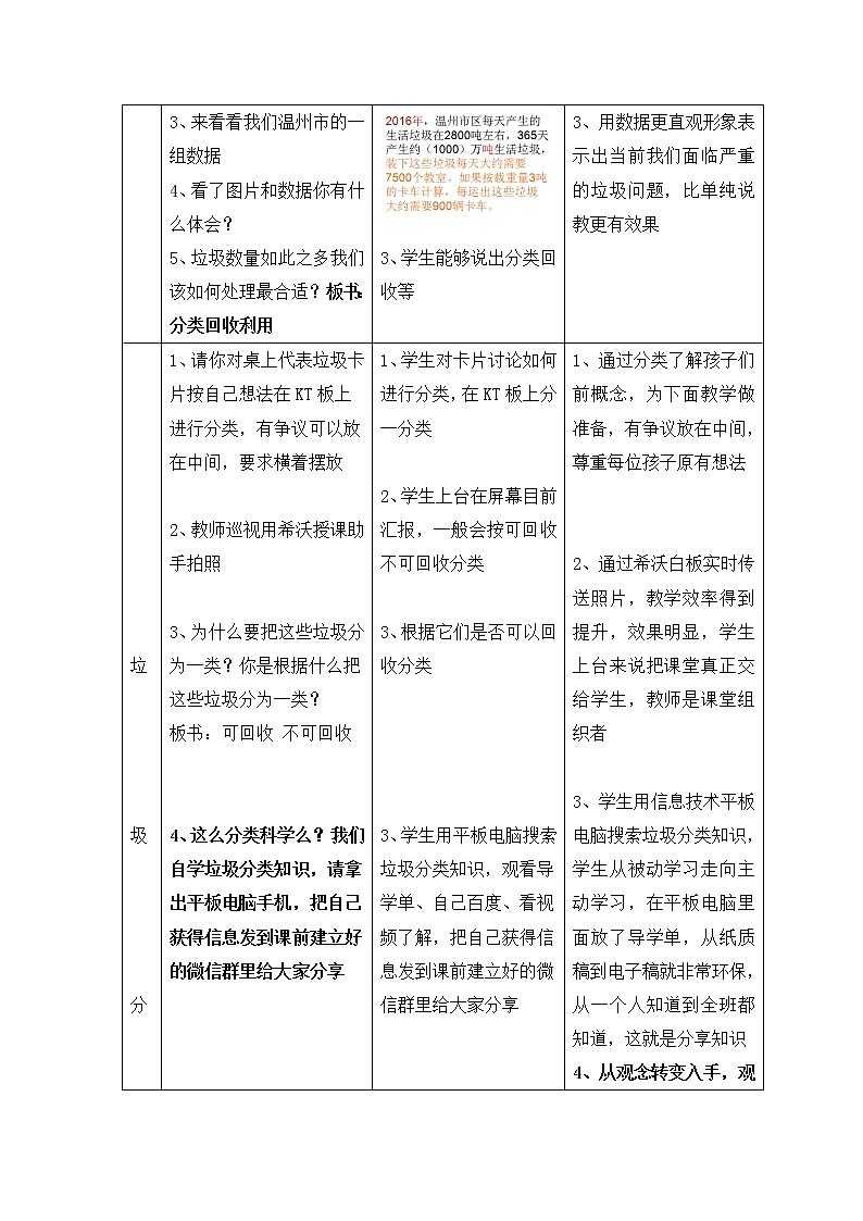 教科版科学六年级下册 4.4 分类和回收利用 教案第3页