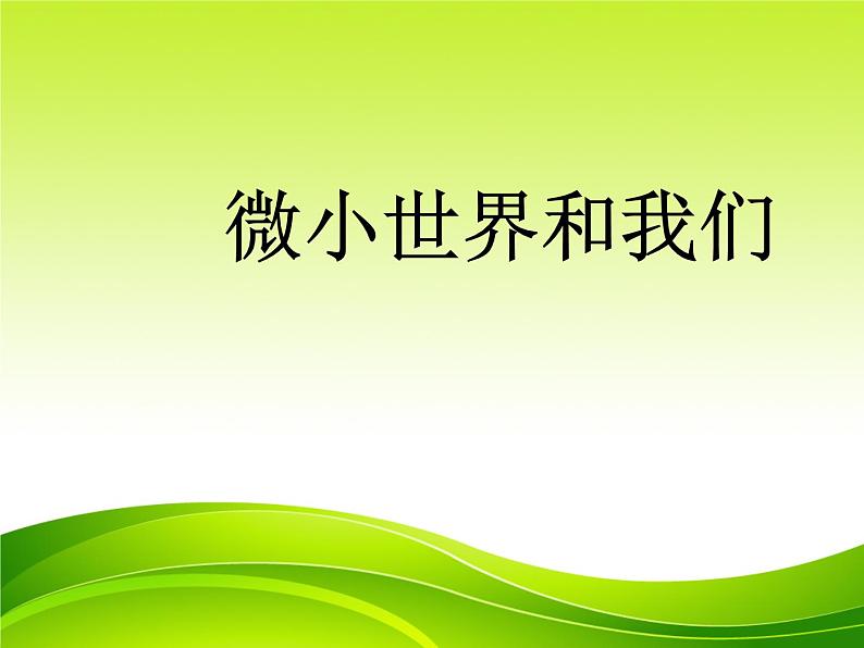 教科版科学六年级下册 1.8 微小世界和我们 3（课件）第1页