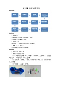 小学科学教科版六年级上册7、电能从哪里来教学设计及反思