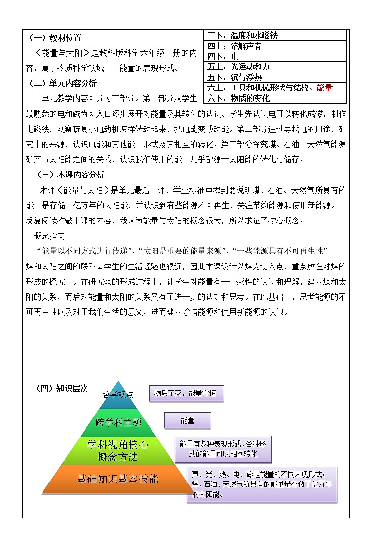 教科版科学六年级上册3.8 能量与太阳(1) 教案02