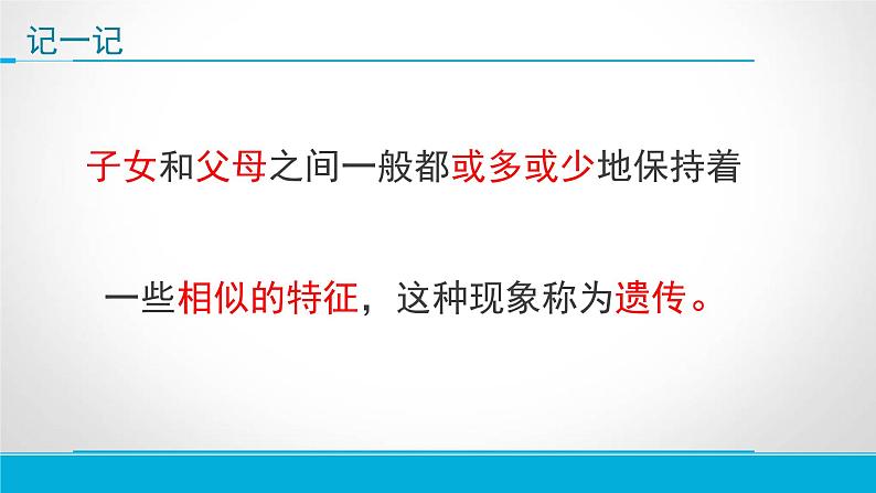 小学六年级下册科学-2.1生物的遗传现象-苏教版(16张)ppt课件第4页