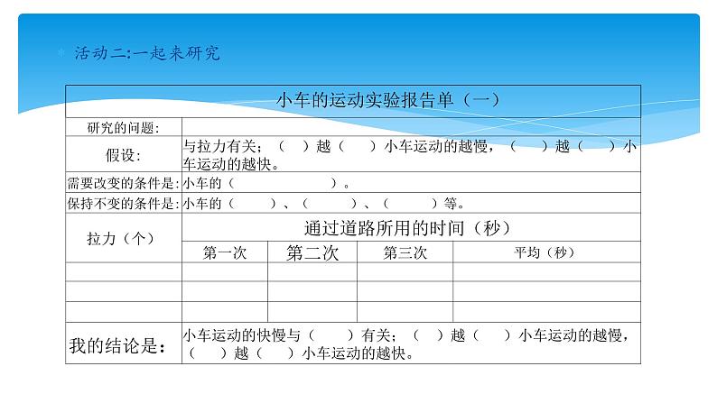 2020年四年级下册科学课件3.4小车的运动苏教版(15张)(2)ppt课件第7页