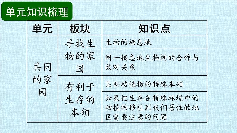 苏教版六年级科学下册第4单元 共同的家园 复习课件第2页