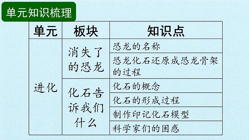 苏教版六年级科学下册第3单元 进化 复习课件第2页