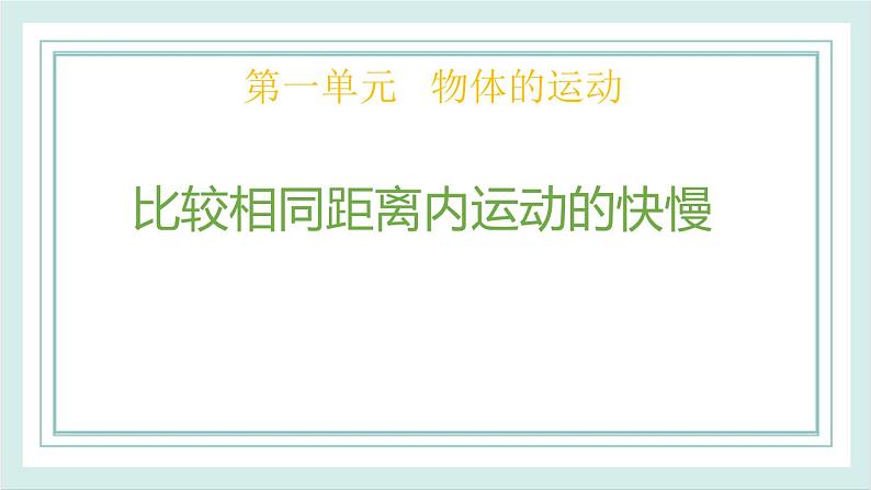 1.5比较相同距离内运动的快慢 课件01