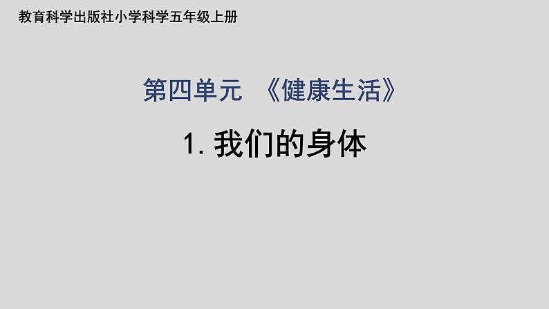 教科版（2017秋）科学五年级上册4.1我们的身体（课件）第1页