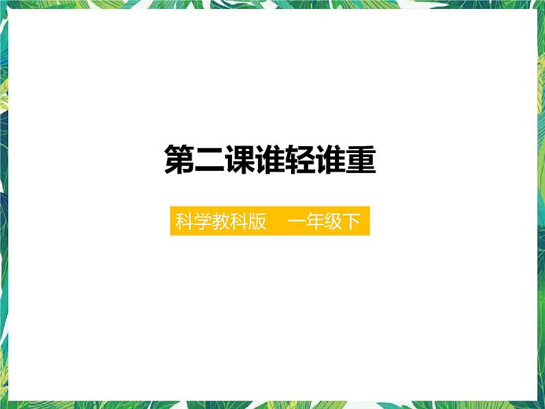 1.2《谁轻谁重》 课件+教案+练习01