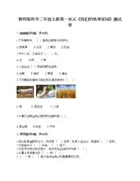 科学二年级上册我们的地球家园综合与测试习题