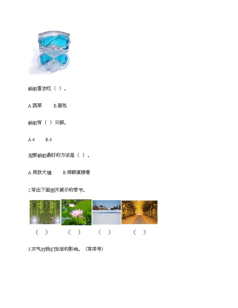 教科版科学二年级上册第一单元《我们的地球家园》测试卷（夺分金卷）03