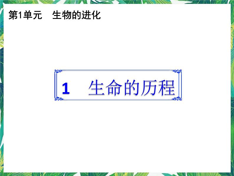 1.1 生命的历程 湘教版六年级下册科学课件第1页