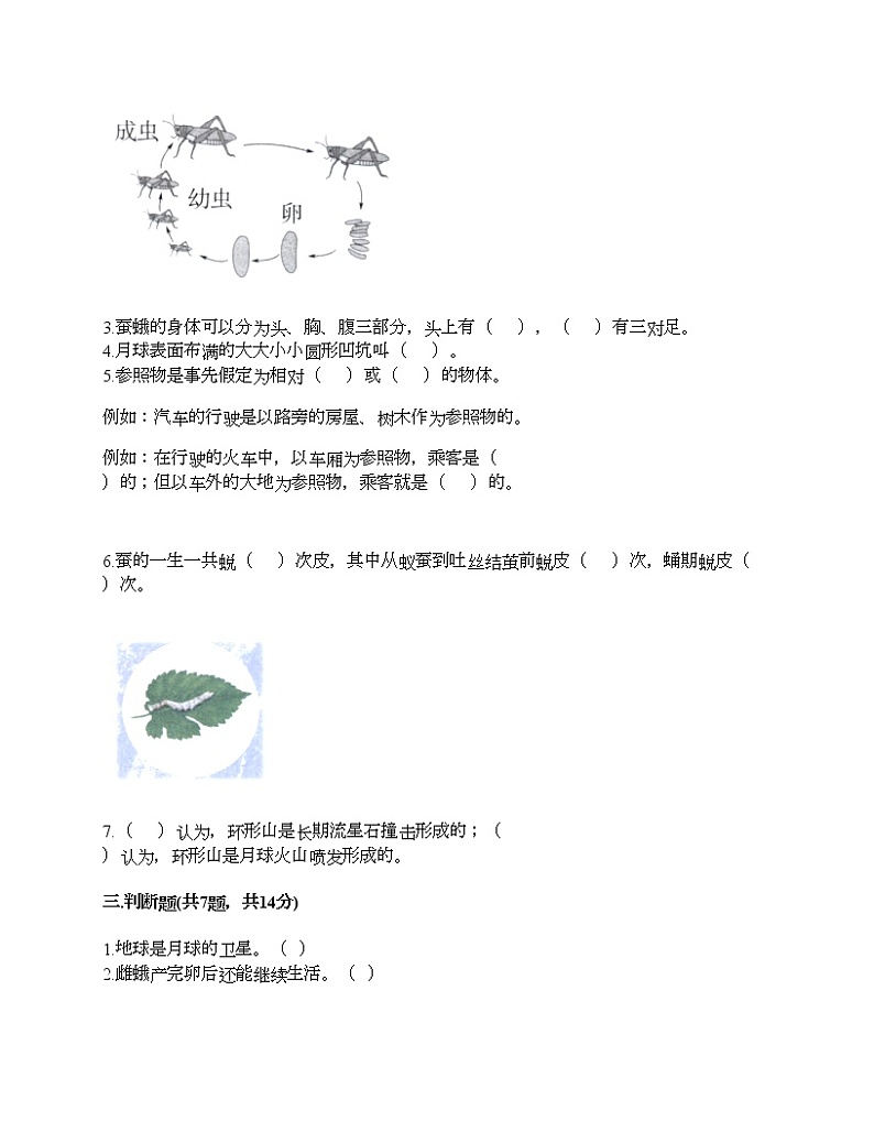 教科版三年级下册科学期末测试卷及答案 (12)第2页