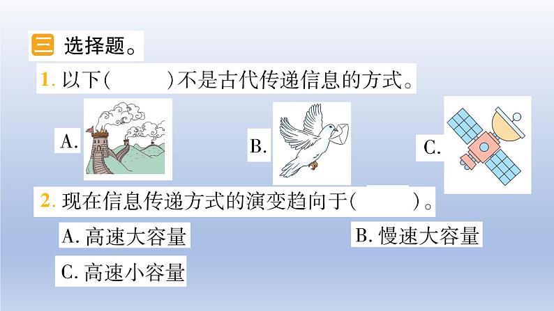 小学科学教科版六年级上册第三单元第7课《信息的交流传播》作业课件（2021新版）2第6页