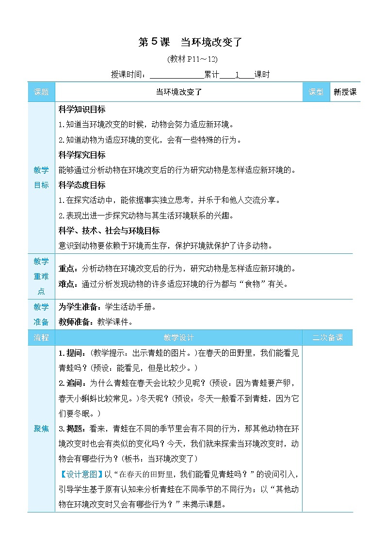1.5《当环境改变了》课件（送教案）01
