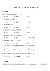 小学科学教科版 (2017)六年级上册2.斜面练习题