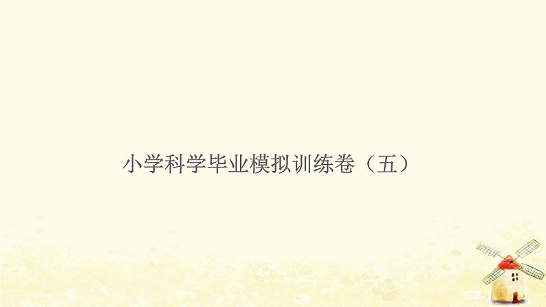 小升初科学归类冲刺卷第二部分模拟训练卷五课件01