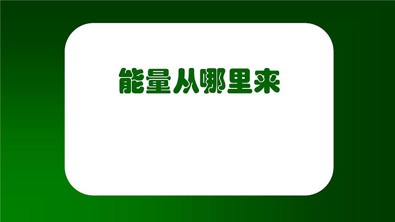 人教版六年级科学上册1.2能量从哪里来 课件01