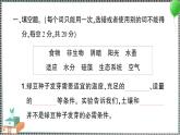 新教科版科学五年级下册 第一单元 综合训练 习题PPT（含答案+动画）