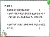 新教科版科学五年级下册 第2课 比较种子发芽实验 习题PPT（含答案+动画）