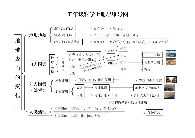 小学科学教科版五年级上册全册思维导图（2021新版）练习题第2页