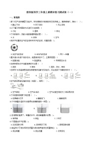 教科版科学三年级上册期末复习测试卷（一）附答案