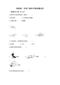 教科版一年级下册科学期末测试卷（培优B卷）带答案（精练）