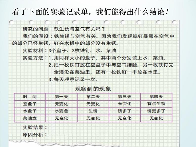 教科版（2001）科学六年级下册 2.7  控制铁生锈的速度_(1) 课件02