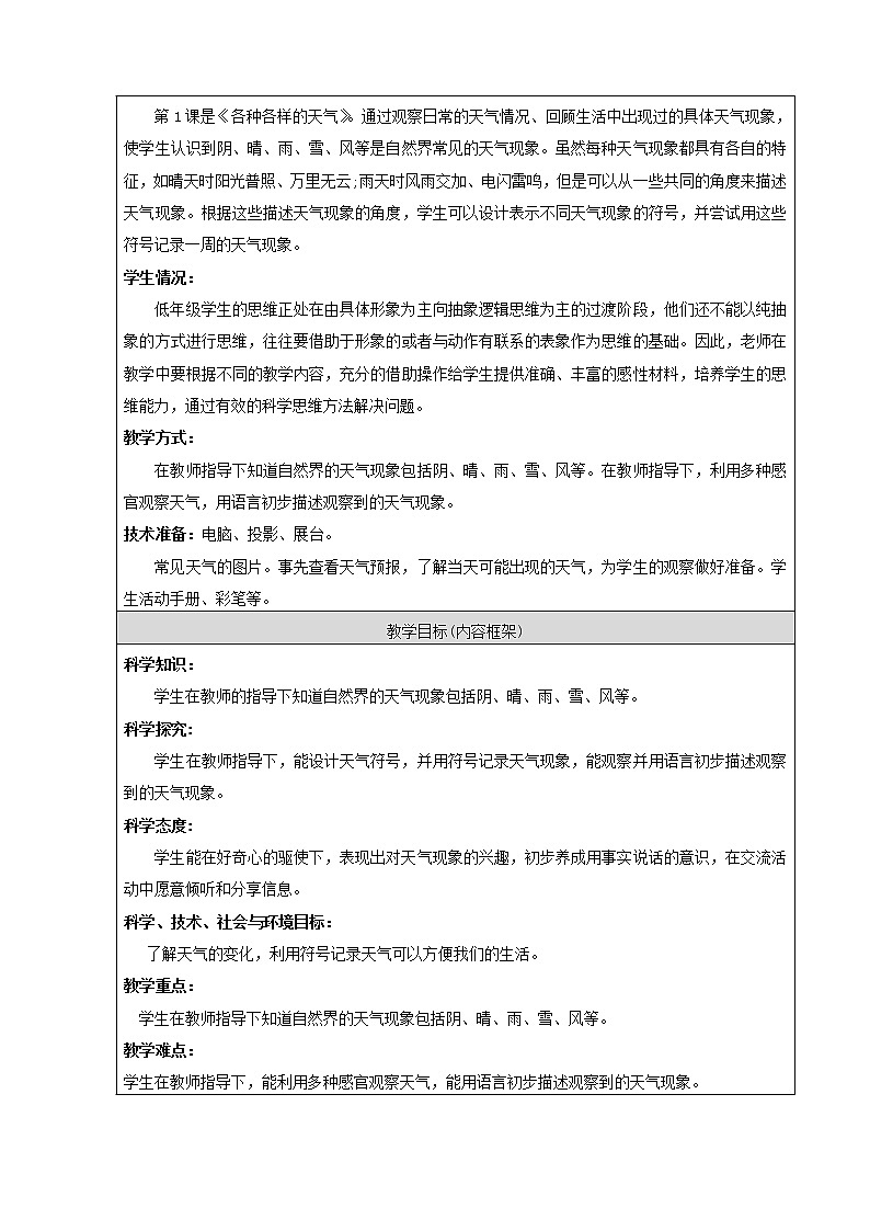 1.《各种各样的天气》教学设计第3页