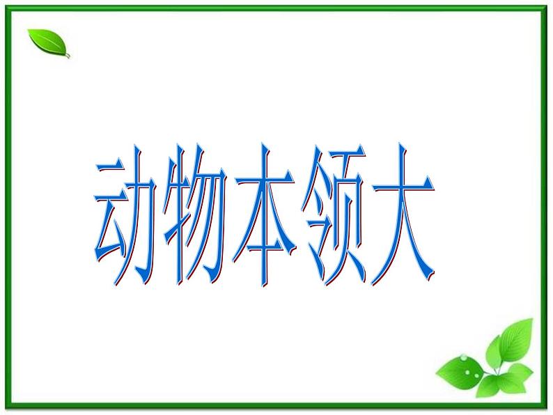 人教小学科学3.1小动物本领大 课件PPT第1页