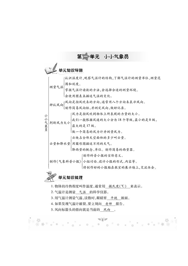 三年级上册科学一课一练-准备单元、第一单元 倒立的小丑（图片版无答案）大象版2017第2页