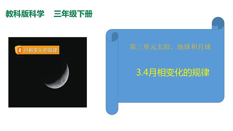 教科版(2017秋）三年级科学下册3.4月相变化的规律（课件34张ppt+素材)02