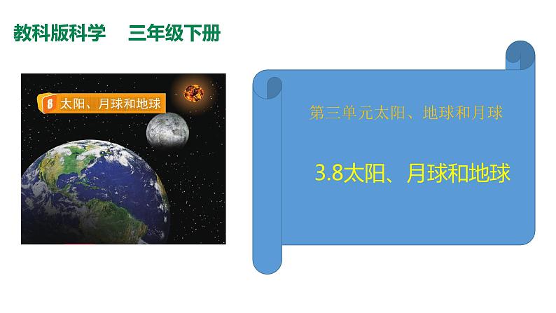 教科版(2017秋）三年级科学下册3.8太阳、月球和地球（课件36张ppt+素材)02