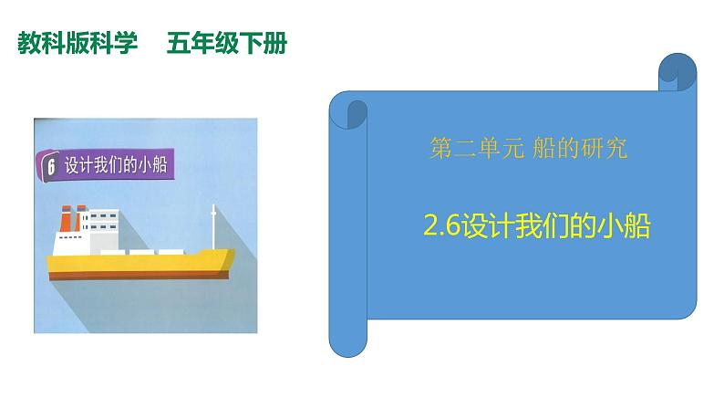 教科版（2017秋）五年级科学下册2.6设计我们的小船 PPT课件+素材02