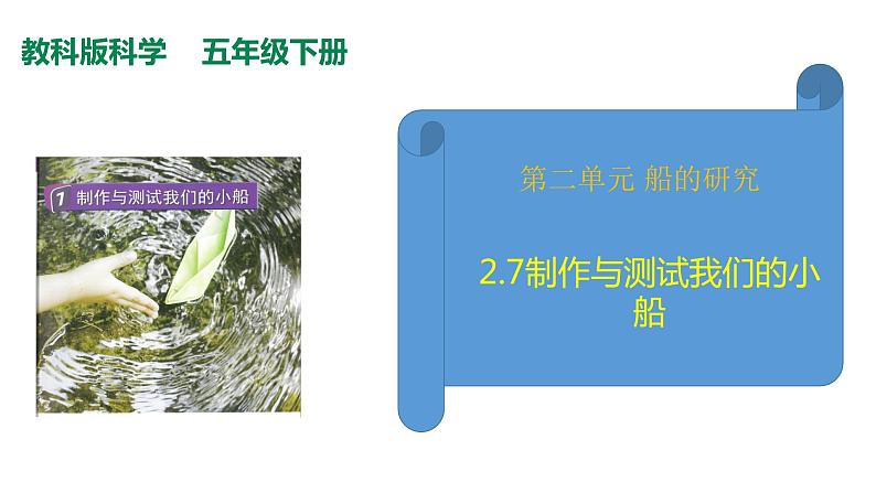 教科版（2017秋）五年级科学下册2.7制作与测试我们的小船 PPT课件+素材02