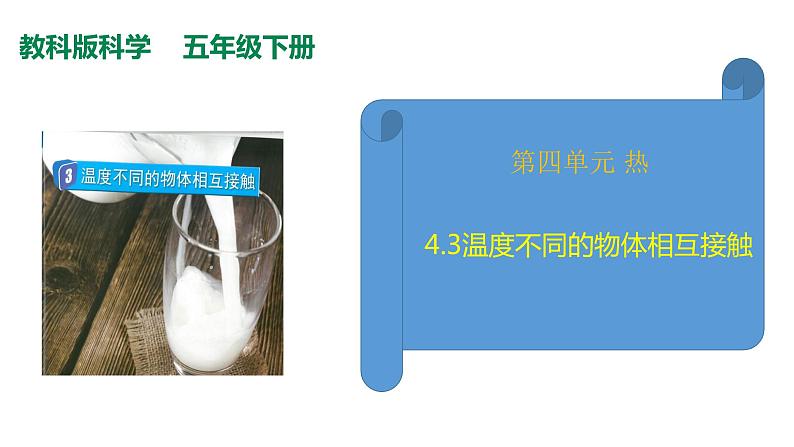 教科版（2017秋）五年级科学下册4.3温度不同的物体相互接触 PPT课件+素材02