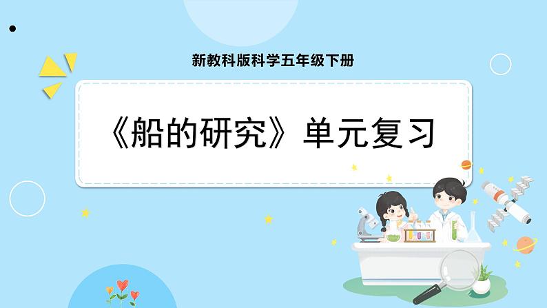 新教科版科学五下 第二单元 船的研究 复习PPT课件第1页