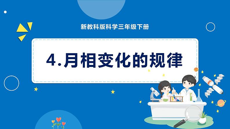 新教科版科学三下 3.4 月相变化的规律 课件PPT+视频素材01