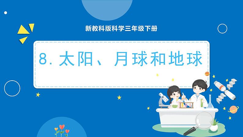 新教科版科学三下 3.8 太阳、月球和地球 课件PPT+视频素材01