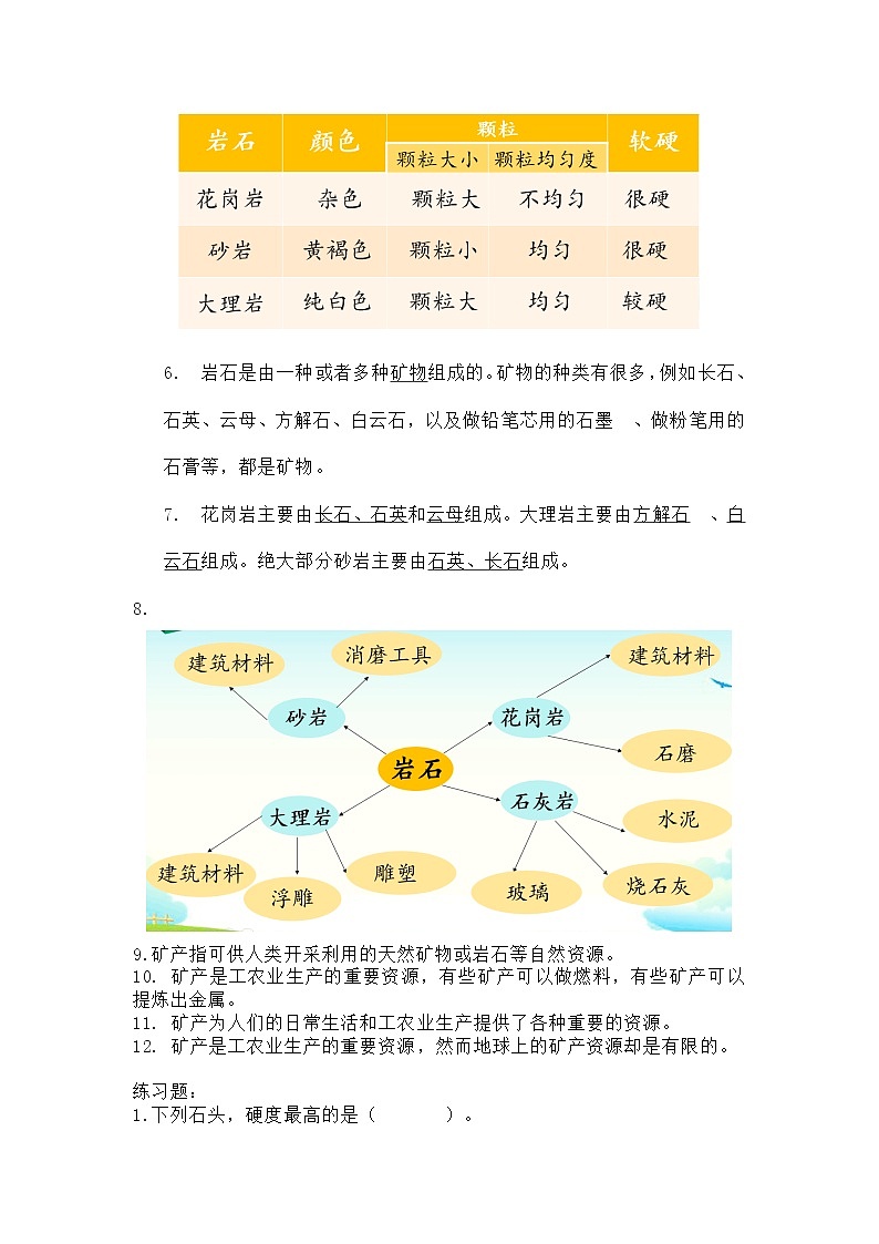 大象版四年级上册科学知识点总结03