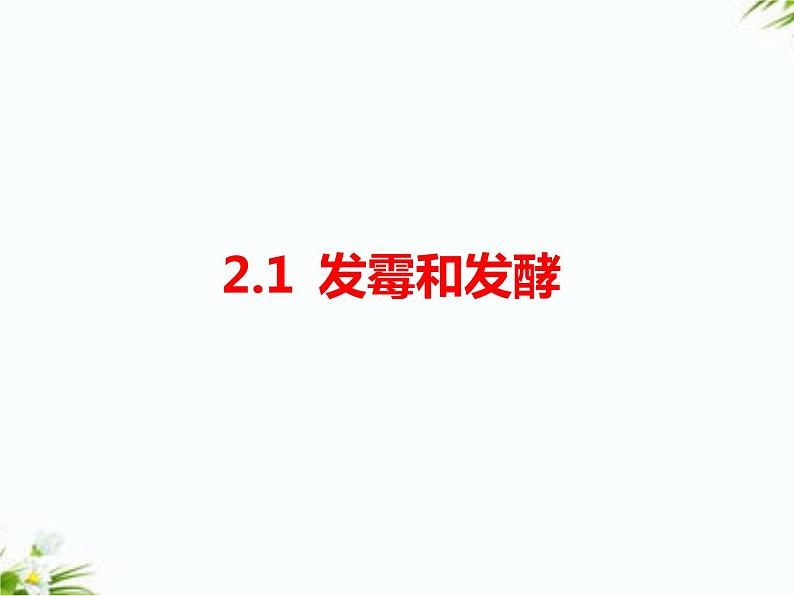 湘科版五年级下册科学2.1 发霉和发酵 课件+教案01